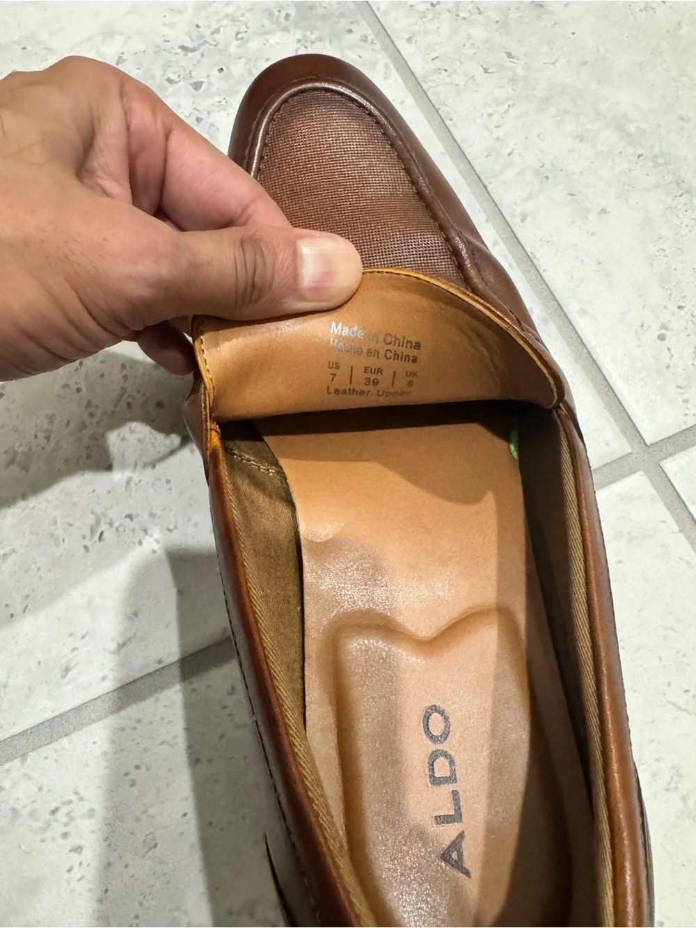 Men's Brown Leather Loafers 4 pairs